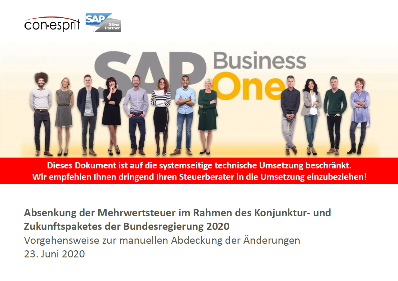 SAP Business One Konjunktur- und Zukunftspaket